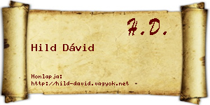Hild Dávid névjegykártya